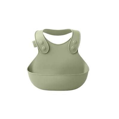 Bavoir de diner en silicone couleur sauge Bibs