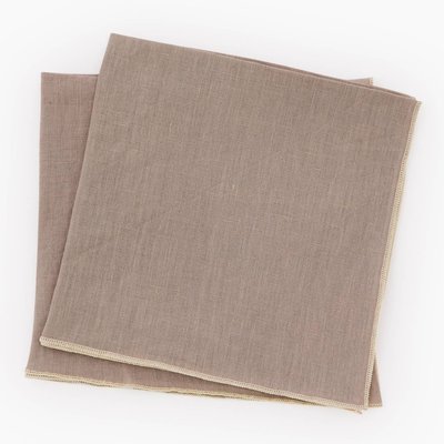 Le lot - 2 serviettes de table avec bourdon, lin lavé MONOPRIX MAISON