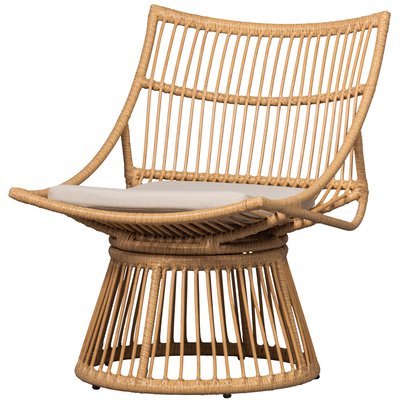Fauteuil en wicker ALATNA WOOOD