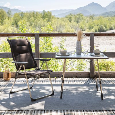 Fauteuil pliant matelassé multi-positions - ALU CHAM LAFUMA MOBILIER