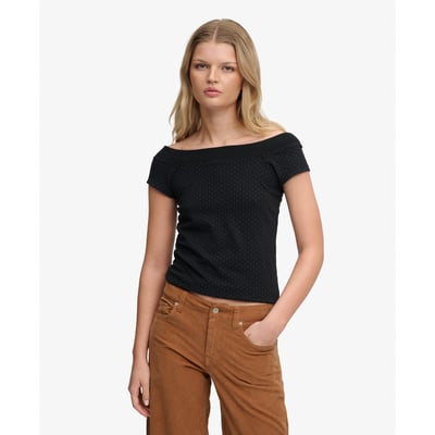 Top à motifs Athletic épaules dénudées SUPERDRY