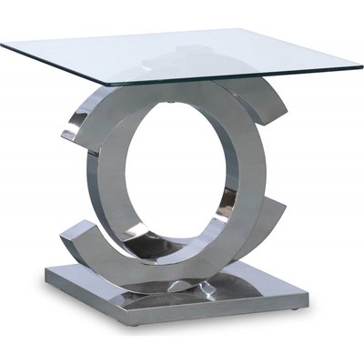 Table d'appoint en verre, design moderne RECOLLECTION
