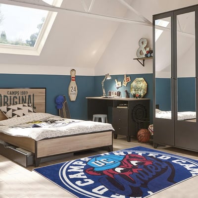 Tapis enfant tissé UC BEAR UN AMOUR DE TAPIS