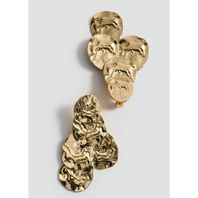 Boucles d'oreilles pendantes en pièces de monnaie texturées MANGO