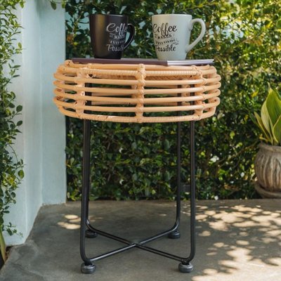 Table basse en rotin Emma WANDA COLLECTION
