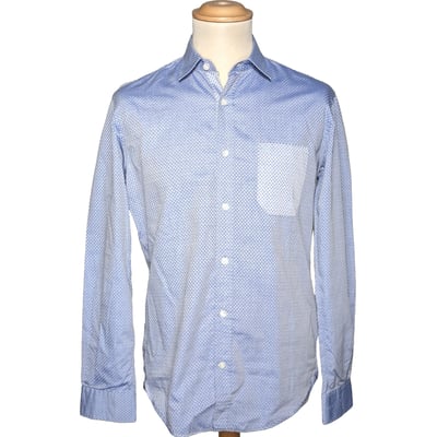 Chemise Homme Serge Blanco Taille L - Bleu - Occasion Très Bon état
