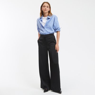 Wijde broek in satijn LA REDOUTE COLLECTIONS