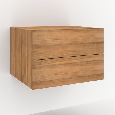 Meuble de salle de bain suspendu en bois de teck 60 cm - HERA RENDEZ-VOUS DÉCO