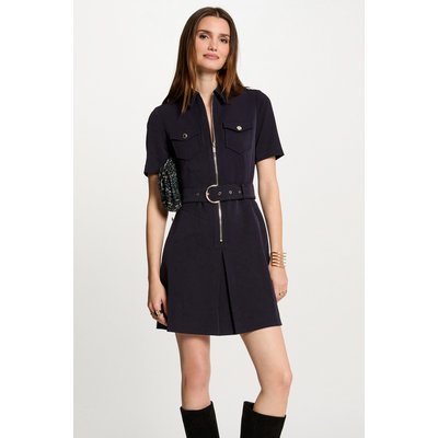 Robe courte ajustée zippée MORGAN