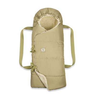 Couffin bébé Teddy Fleece Green HAUCK
