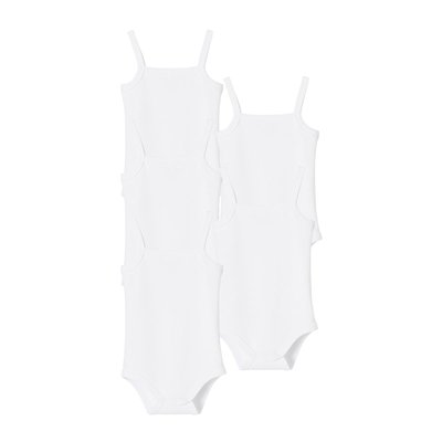 Lot de 5 bodies fines bretelles en interlock BASICS VERTBAUDET