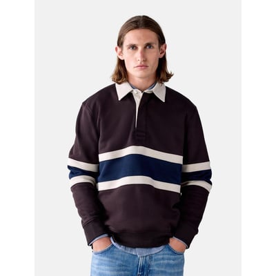 Sweat style rugby avec col polo NEXT