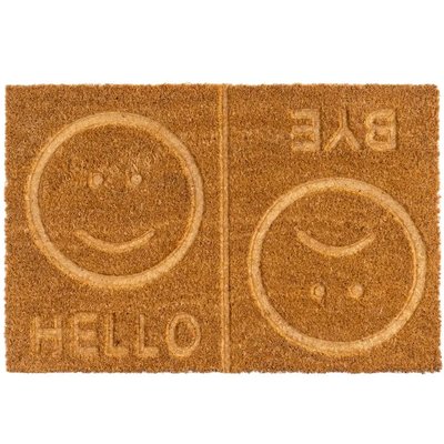 Paillasson coco Hello et Bye 60x40x1.5cm WADIGA