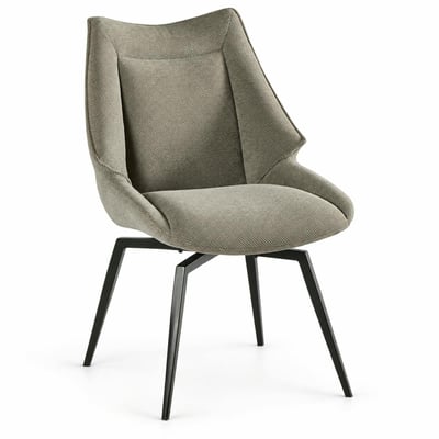 Chaise design tissu microfibre gris (lot de 2) IENA PIER IMPORT