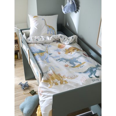 Parure housse de couette et taie d'oreiller JURASSIC CAMP VERTBAUDET