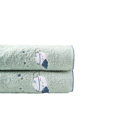 Serviette de toilette Bienvenue Amande BIENVENUE CARRE BLANC