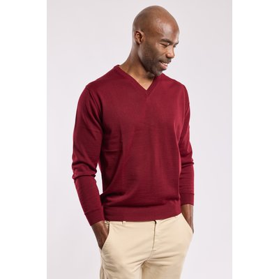 Pull col V en laine mérinos BERAC GUY DE BERAC