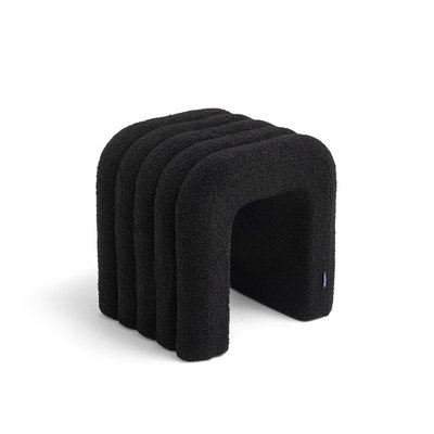 Tabouret rembourré en tissu bouclette- MUI DRAWER