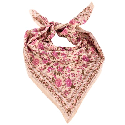 Grand foulard coton imprimé GOA LAGON BINDI ATELIER