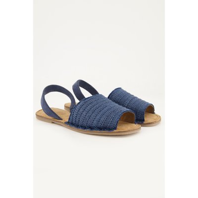 Sandales en raphia et cuir suédé - largeur H ULLA POPKEN
