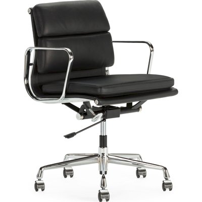 Chaise de bureau cuir  et aluminium design élégant pivotant RECOLLECTION