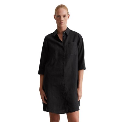 Robe chemisier relaxed en pur lin MARC O'POLO