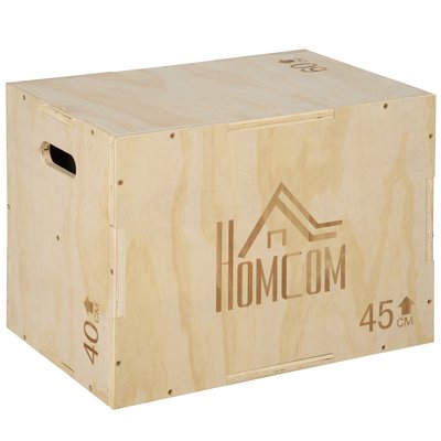 Box jump crossfit - box de pliométrie - bois de hêtre HOMCOM
