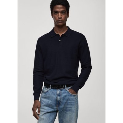 Pull-over polo maille coton microstructure MANGO MAN