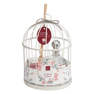 Coffret cadeau bougie parfumée et diffuseur en cage POÉSIE ATMOSPHERA