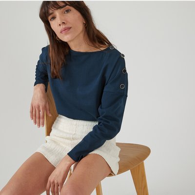 Camiseta holgada cuello barco, Signature AIMIE LA REDOUTE COLLECTIONS