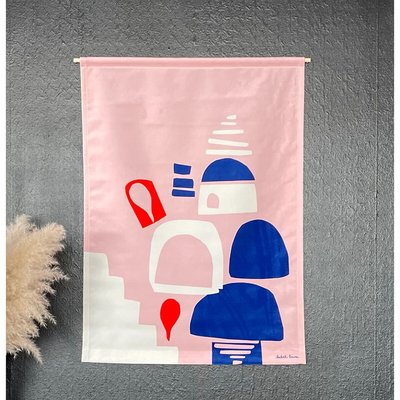Wandbehang Babylone Pink Dorf BABEL BRUNE 