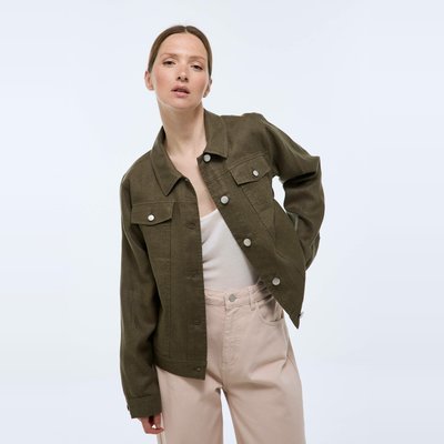 Veste courte en lin MONOPRIX