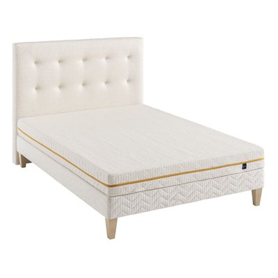 Ensemble matelas mousse recyclée, sommier, pieds et tête de lit Aube 400 SOMEO