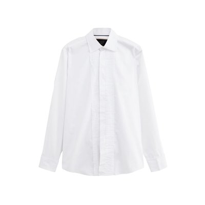 Chemise plissée col italien à poignet double NEXT