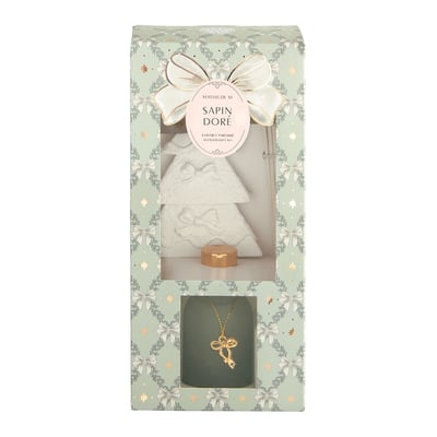 Coffret diffuseur de parfum Sapin Doré RUBANS DE FÊTE MATHILDE M