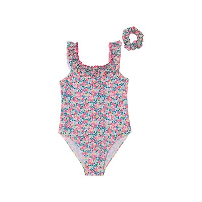 Maillot de bain 1 pièce imprimé fleuri VERTBAUDET