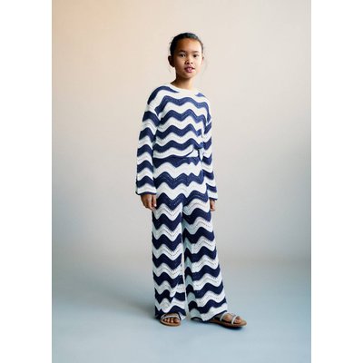 Pull en maille ajourée à motif zigzag MANGO KIDS