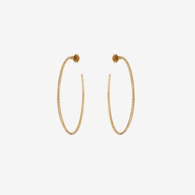 Boucles d'oreilles créoles dorées à l'or fin BLING CAROLINE NAJMAN