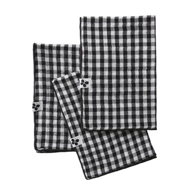 3 Serviettes de table en gaze de coton Vickie vichy EDEN