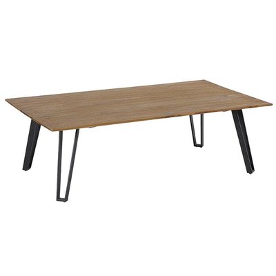 Table basse rectangulaire en teck 125x75cm pieds épingle métal BOMBAY PIER IMPORT