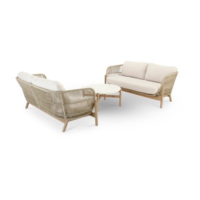 Salon de jardin 6 places, bois, PROVENZA DEFORA HOME