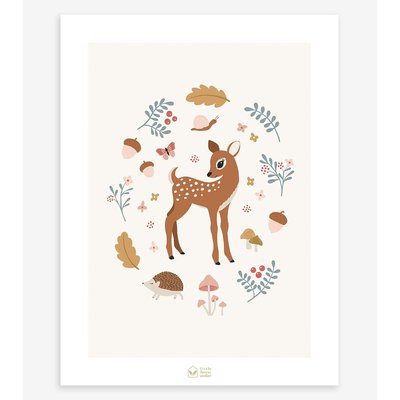 Affiche enfant joli faon JÖRO LILIPINSO