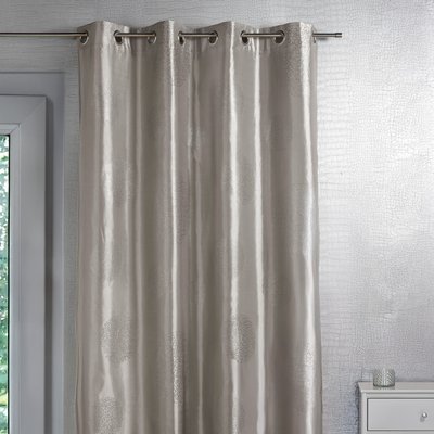 Rideau ameublement en Taffetas imprimé Argent HOME MAISON