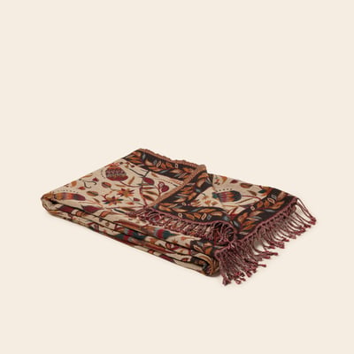 Plaid en Jacquard motif jungle SUNDARI MADURA