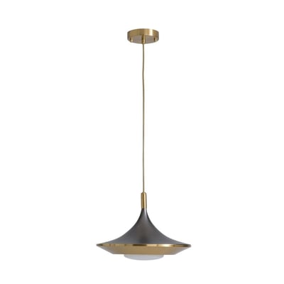 Lustre en métal noir et finition laiton doré H40-200 cm - ORION SIGNATURE