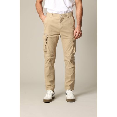 Pantalon cargo en micro twill avec taille élastiquée et braguette à fermeture à glissière AMADOR DEELUXE