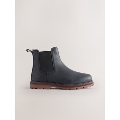 Bottines chelsea en cuir à bout carré NEXT