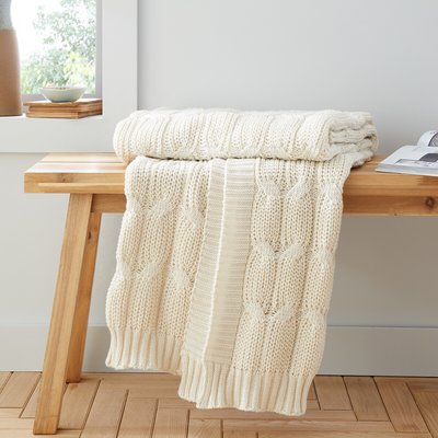 Chunky Marl Knit Throw CATHERINE LANSFIELD