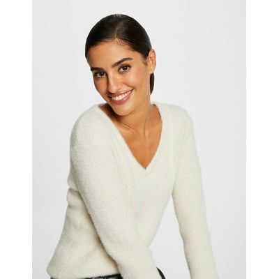 Pull col V en fine maille MORGAN