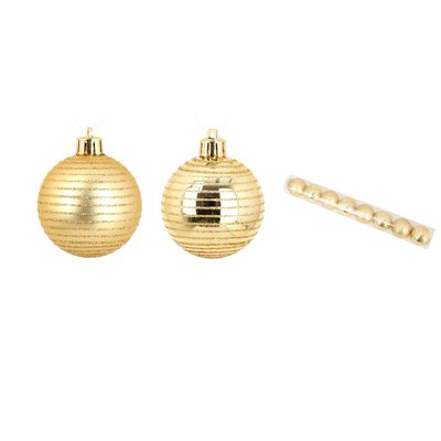 Set de 8 boules decor raye DOUCEUR D'INTÉRIEUR